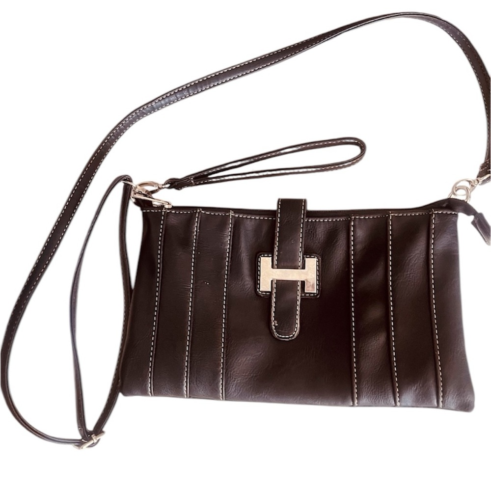 Elegant Black Leather Clutch